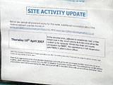 SSV critical of asbestos site actvity update