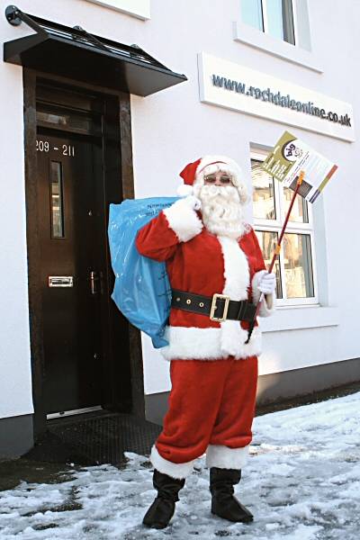 Father Christmas was only at the Rochdale Online office last week, helping out with the Big Clean