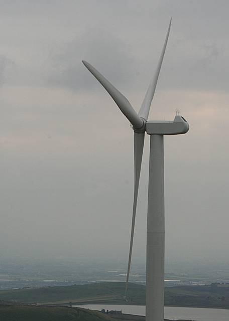 Scout Moor Wind Farm turbine.