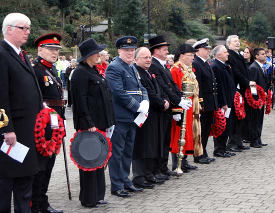 Remembrance service at Rochdale Cenotaph