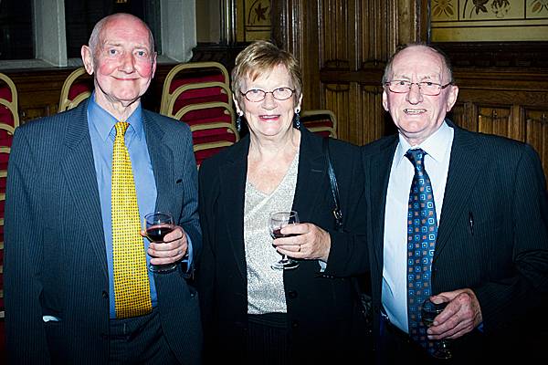 Former councillors Peter Davison and Pat Flynn with Ted Flynn (right)