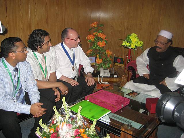 The Rochdale delegation to Sylhet meet the mayor Mr Badar Uddin Kamran.