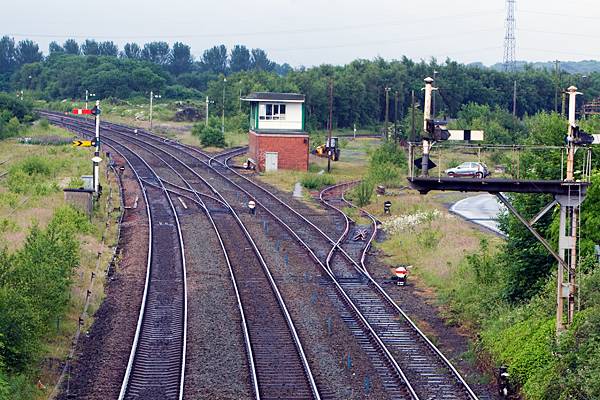 Network Rail line at Castleton