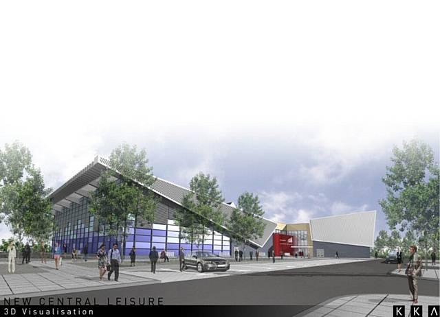 An artists’ impression of the new leisure centre

