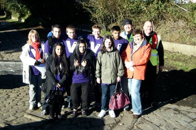 Hopwood Hall Progressions students help tidy the towpaths
