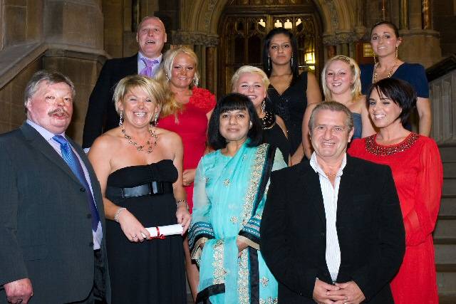 Guest of honour for the evening Simon Weston OBE with guests at the award ceremony 
