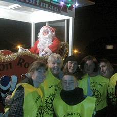 Father Christmas and his helpers from Middleton Athletic Ladies’ Football Club