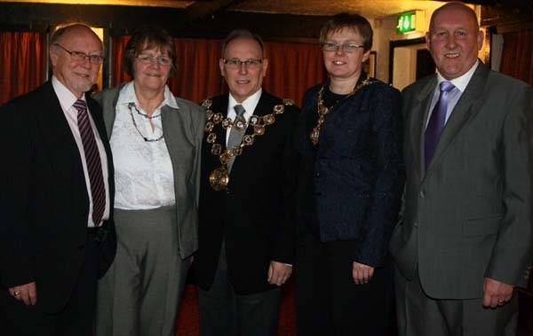 Jim Dobbin MP, Elaine Roydes Club Secretary, the Mayor Councillor Keith Swift, Mayoress Ms Sue Etchells and Sponsorship Chairman Roger Whitworth 
