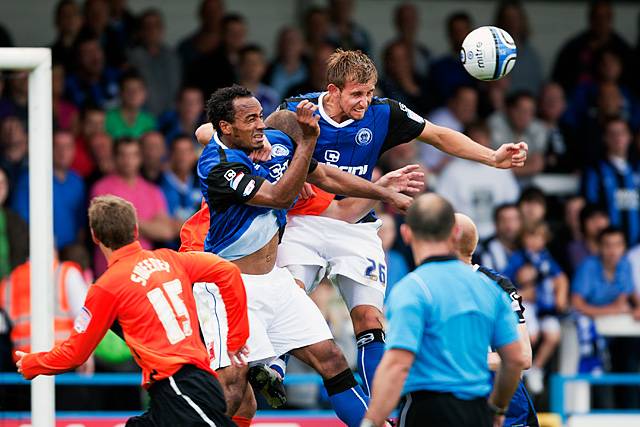 Rochdale 0 - 0 Hartlepool<br />
Craig Dawson clears the danger