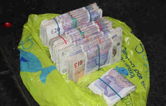 Bundles of cash seized