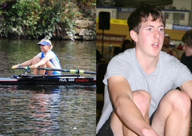 Jess Leyden who has been selected to row in Great Britain quads and Stuart Sykes who has been selected for the Great Britain under 23 squad 