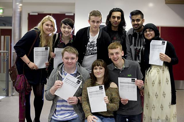 Rochdale Sixth Form College students with A Level results