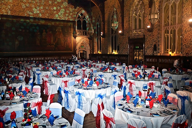 The Great Hall ready for guests<br \>Rochdale Business Awards 2012