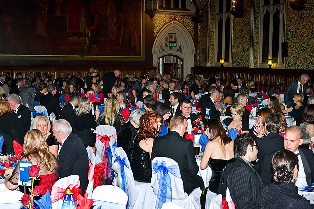 Guests are seated in the Great Hall<br \>Rochdale Business Awards 2012
