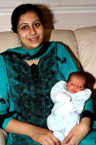 Shabeena Shabbir, 27, with son Hamzah
