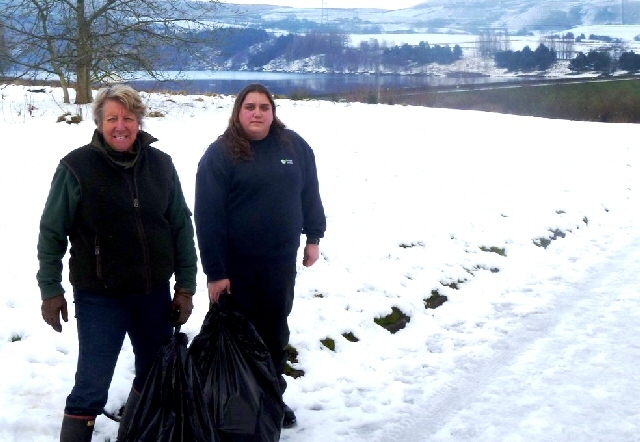 Councillor Ann Metcalfe (left) and United Utilities ranger Tia Dawson pictured in 2012