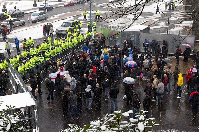 North West Infidels demonstration in Rochdale<br/>Saturday 4 February 2012