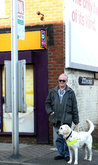 Frank Salt and his guide dog Lewis