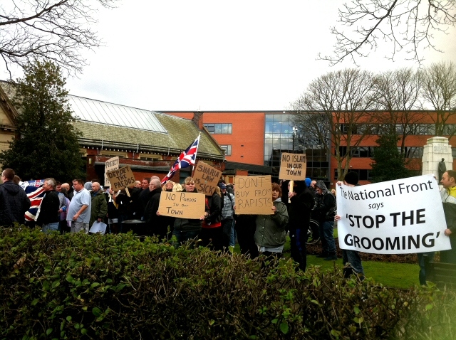 Demonstrators in Heywood