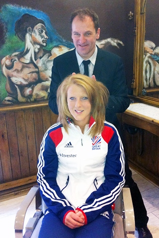 Olympic hopeful Nicola White gets a hair makeover from Greg Couzens