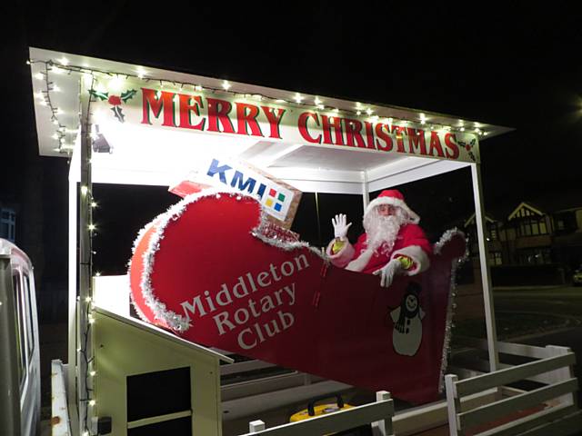 The new Rotary Club of Middleton Christmas Float
