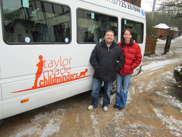 Jon Paul and Sarah Taylor, of Taylor Made Childminders