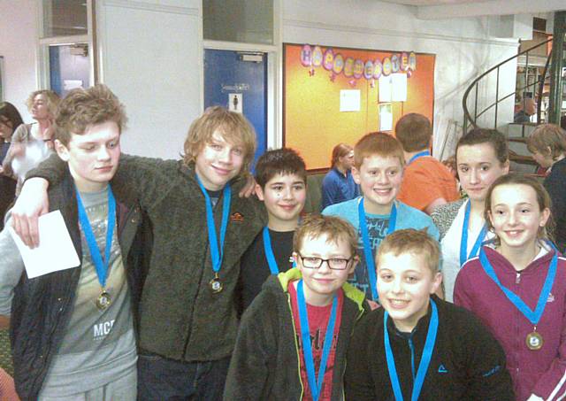 Rochdale Mantas, Junior Underwater Hockey Champions with their medals