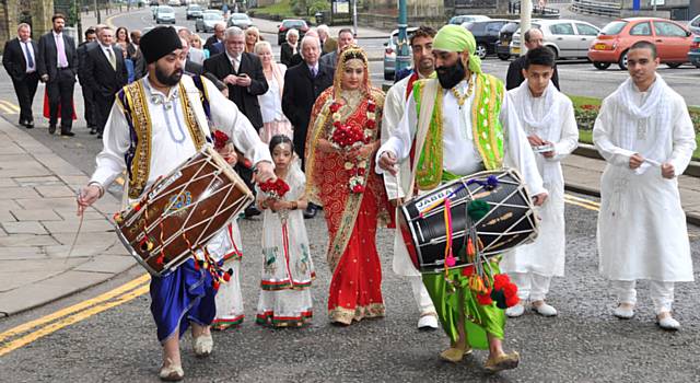 The wedding procession of Councillor Shefali Ahmed (nee Begum) and Councillor Farooq Ahmed
