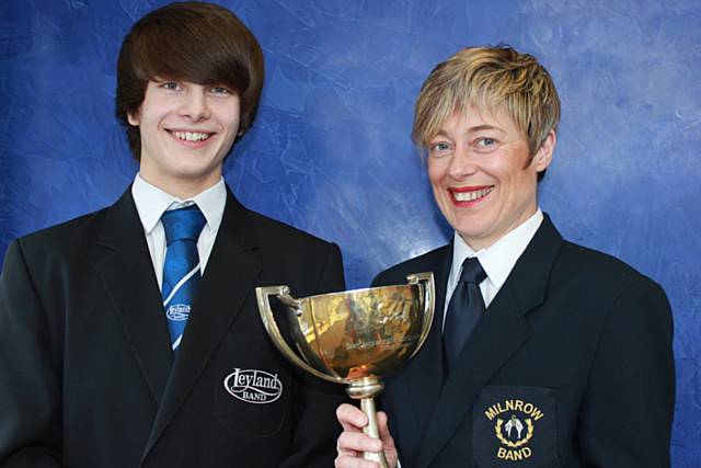 Owen Middlemas and his mum Gill will be competing in different bands in the National Brass Band Championships in October