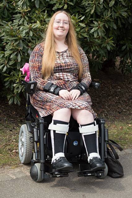 Catherine Eves, at the age of 20, she was diagnosed with Ehlers Danlos Syndrome (EDS), a form of hypermobility, which has left her in a wheelchair