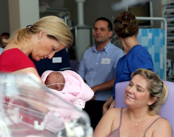 HRH The Countess of Wessex at the Women and Children's Unit at The Royal Oldham Hospital