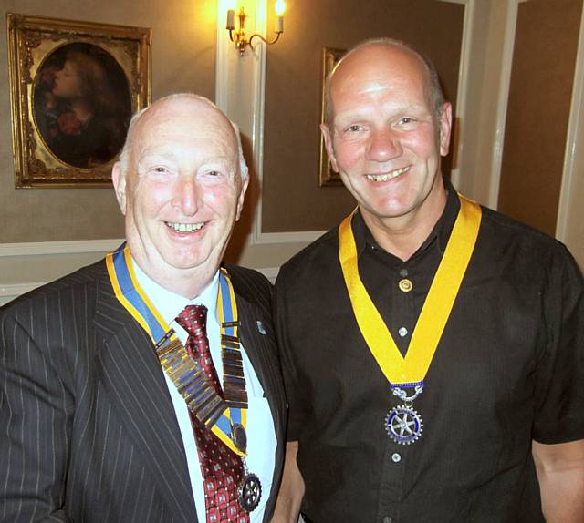 Rotary Club of Middleton President Stuart Sawle with Keith Trinnaman who will follow on from Stuart  