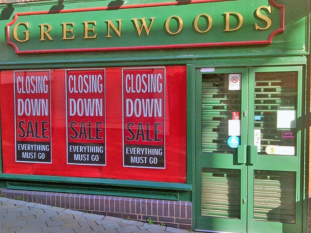 Greenwoods - closing down