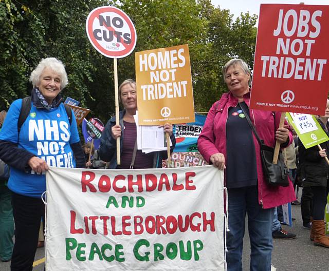 Rochdale campaigners at the demonstration in London on Saturday (18 October 2014)