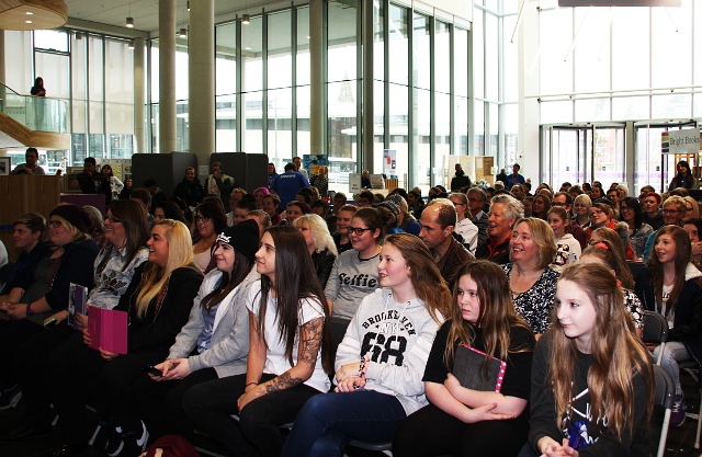 Rochdale Literature and Ideas Festival: the audience watching Lucy Spraggan
