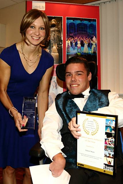 Disabled Sports Achiever of the Year winner  Daniel Wain and Joanna Rowsell MBE