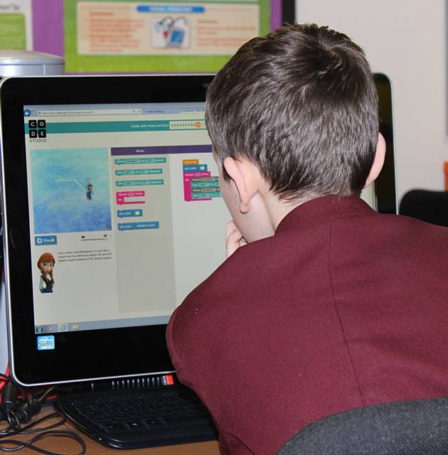 Siddal Moor students take on the 'Hour of Code'