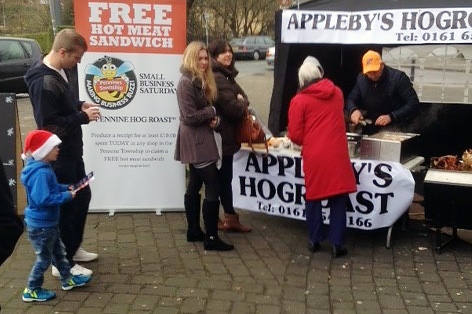 Free hog roast in Littleborough on Small Business Saturday