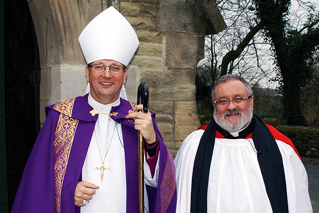 The Bishop of Middleton Mark Davies with Reverend Dr Ian Carter