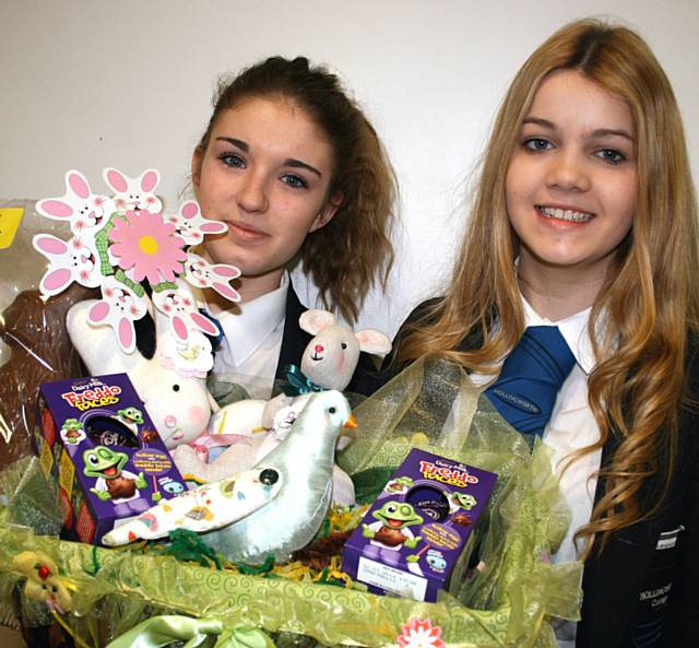 Rhiannon Whitworth and Ashleigh Brown raised nearly £300 for their chosen charities