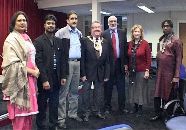 The Mayor Councillor Peter Rush with the organisers and local councillors