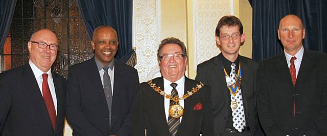 Malcolm Ashton, John Holder, Mayor Peter Rush, Rotary President Neil Helliwell and Neil Mallender