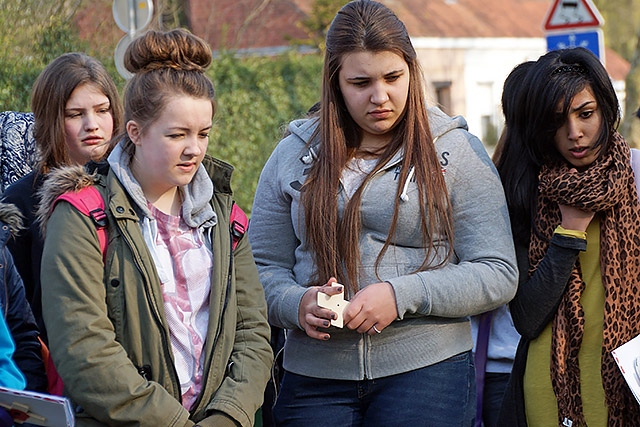 Students pay their respects