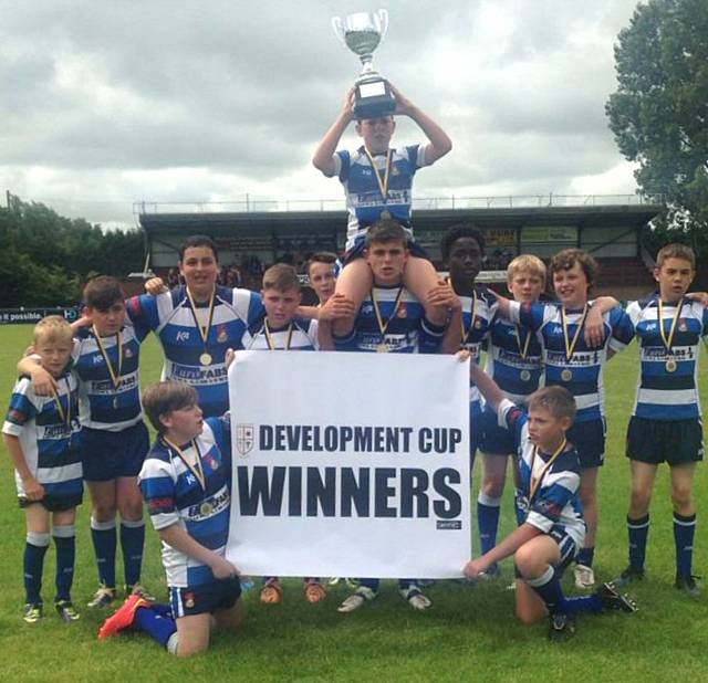 Mayfield Mustangs u12s beat Blackbrook Blues  in the final of the Development Cup