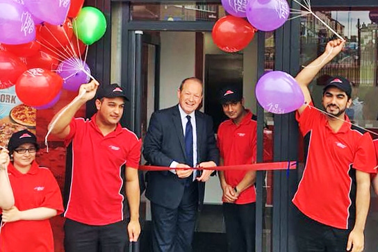 Simon Danczuk officially opens Pizza Hut Delivery in Rochdale