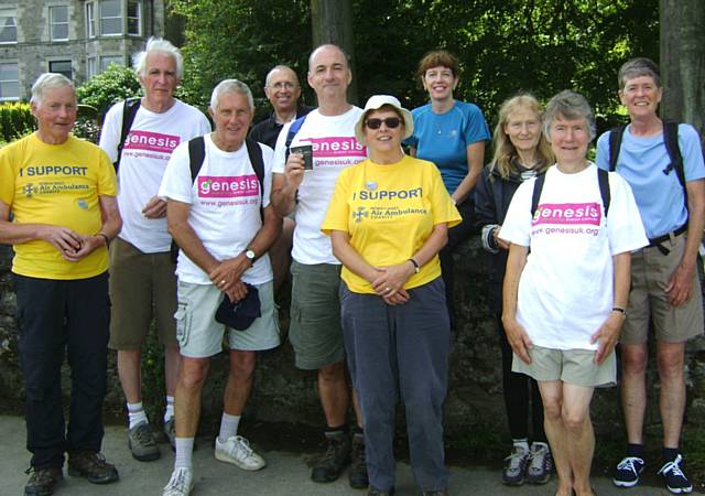 Ten members from Rochdale Ramblers joined over 700 other walkers to walk across Morecambe Bay for charity