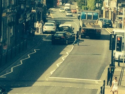 Police chase in Church Street, Littleborough 
