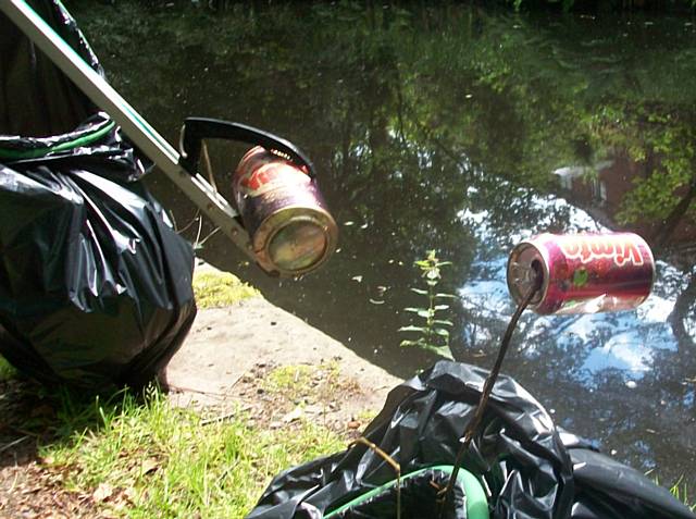 Coke cans, plastic bottles thrown into the canal