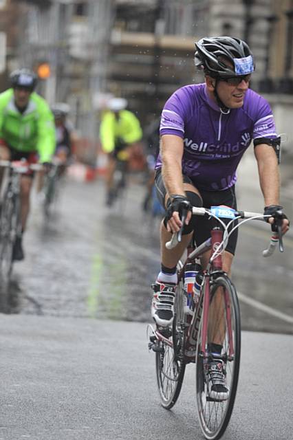 Vincenzo Lannidinardi riding to raise money for Wellchild;