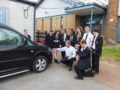 Phil Ewbank, Chairman at Fix Auto Rochdale gives students insight into the motor industry 
